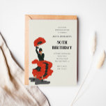 50th Flamenco Dancer Birthday Party Invitation<br><div class="desc">A spicy Spanish-themed 50th birthday party invitation featuring a hand-drawn flamenco dancer illustration in bold red and black colours. Text is editable to customize for your 30th or 60th or even your golden birthday. For a night of dancing and spicy fun!</div>