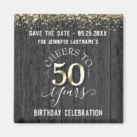 50th Gold Birthday Save the Date