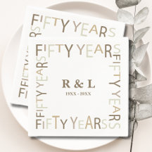 50th Gold Wedding Anniversary Gift Paper