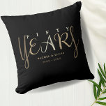 50th Gold Wedding Anniversary Gift Throw Pillow<br><div class="desc">Unique and modern 50th wedding anniversary keepsake throw pillow cushion. Easily personalize and customize by year and name for special friends,  couples,  parents or your husband / wife. Be sure to check out the rest of my collection for more gifting ideas.</div>