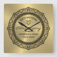 50th Gold wedding anniversary islamic decor