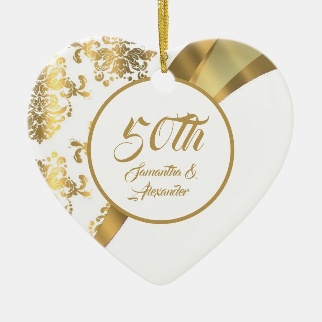 50th Golden Anniversary Ceramic Ornament (Front)