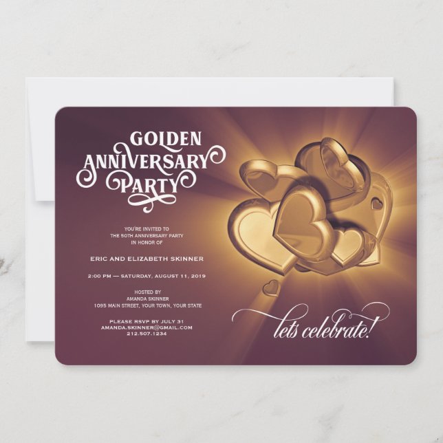 50th Golden Anniversary Party (Version 4) Announcement (Front)