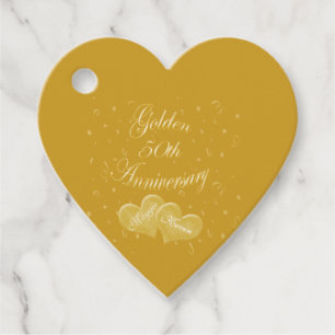 50th Golden Anniversary Personalized Favour Tags