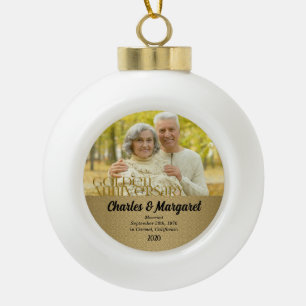 50th Golden Anniversary Photo Ornament