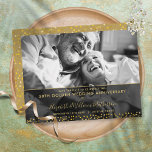 50th Golden Anniversary Save the Date Photo Announcement Postcard<br><div class="desc">Personalize with your special photo and fifty years golden wedding anniversary save the date information in chic lettering. Designed by Thisisnotme©</div>