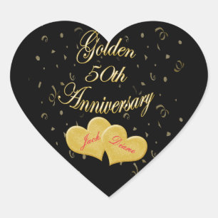 50th Golden Anniversary Sticker Envelope Seal