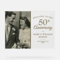 50th Golden Anniversary Wedding Photo Welcome