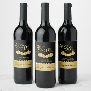 50th Golden Anniversary Wine Label