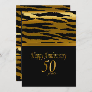 50th Golden Anniversary - Zebra Pattern Invitation