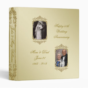 50th Golden Wedding Anniversary 1" Photo Binder