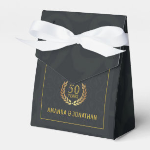 50th Golden Wedding Anniversary Customizable Favor Box