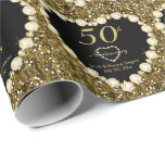 50th Golden Wedding Anniversary | DIY Text Wrapping Paper<br><div class="desc">50th Golden Wedding Anniversary Personalize Gift Wrapping Paper. 100% Customizable. Ready to Fill in the box(es) or Click on the CUSTOMIZE button to add, move, delete, resize or change any of the font or graphics. Made with high resolution vector and/or digital graphics for a professional print. NOTE: (THIS IS A...</div>