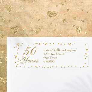 50th Golden Wedding Anniversary Gold Confetti