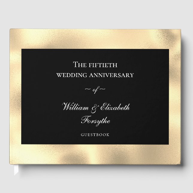 50th Golden Wedding Anniversary  Guest Book (Front)