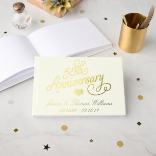50th Golden Wedding Anniversary Guest Book