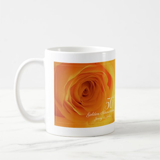 50th Golden Wedding Anniversary husband & wife Coffee Mug (Left)