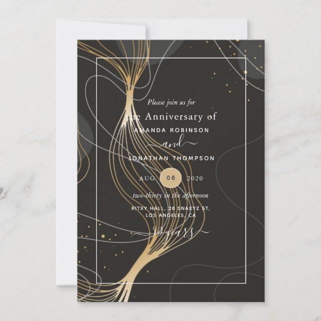 50th Golden Wedding Anniversary Invitation (Front)