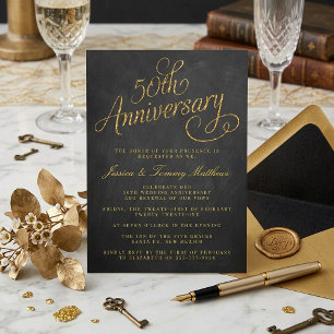 50th Golden Wedding Anniversary Invitations