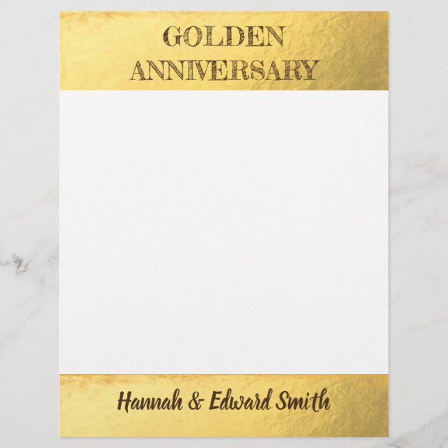 50th Golden Wedding Anniversary Names (Front)