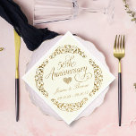 50th Golden Wedding Anniversary Paper Napkins<br><div class="desc">50th Golden Wedding Anniversary Paper Napkins.</div>