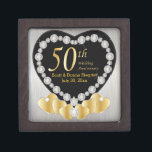 50th Golden Wedding Anniversary | Personalize Gift Box<br><div class="desc">50th Anniversary Keepsake Gift Box. ✔Note: Not all template areas need changed. 📌If you need further customization, please click the "Click to Customize further" or "Customize or Edit Design"button and use our design tool to resize, rotate, change text colour, add text and so much more.⭐This Product is 100% Customizable. Graphics...</div>