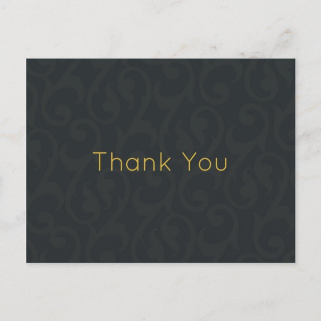 50th Golden Wedding Anniversary photo Thank You Postcard (Front)