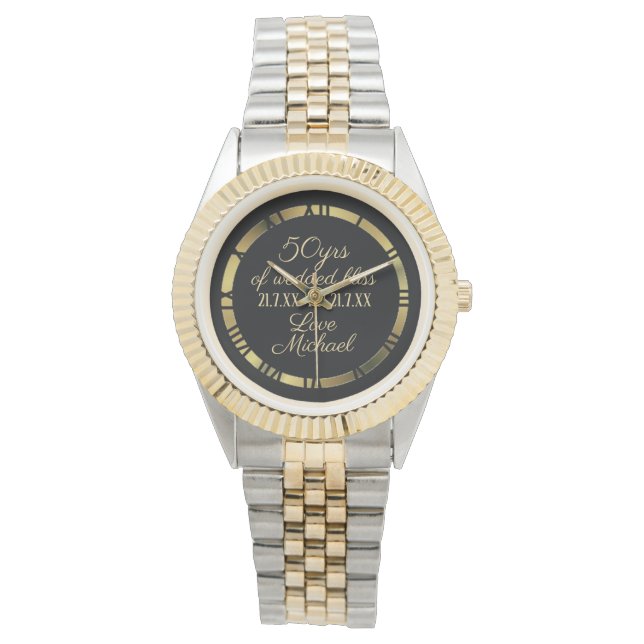 50th Golden Wedding Anniversary Wife Watch 2 (Front)