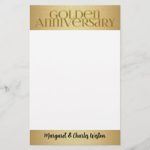 50th Golden Wedding Annivsersary Custom Stationery