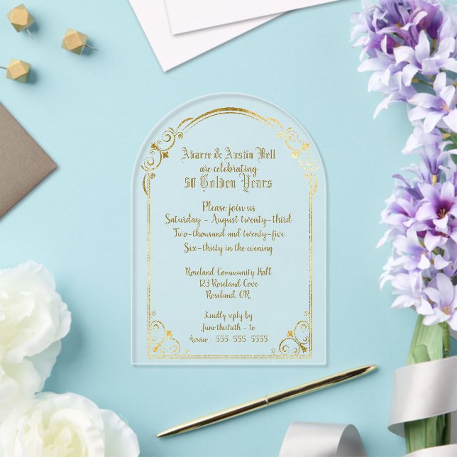 50th Golden Wedding Invitation  (Insitu (Wedding))