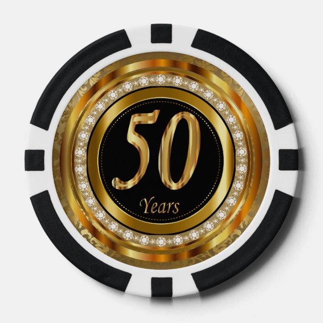 50th Golden Years Anniversary Poker Chips (Front)