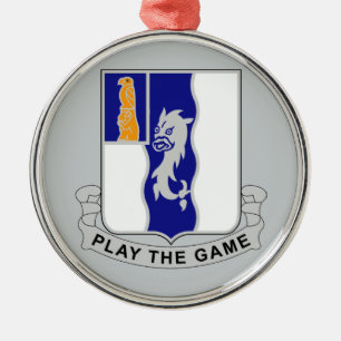 50th Infantry Regiment - Play The Game Metal Ornament