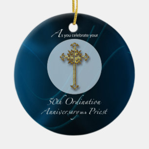 50th Jubilee Ordination Anniversary of Priest Ceramic Ornament
