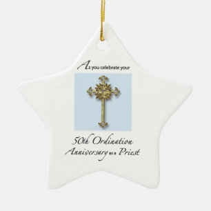 50th Jubilee Ordination Anniversary of Priest Ceramic Ornament