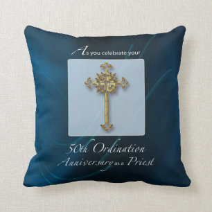 50th Jubilee Ordination Anniversary of Priest Throw Pillow