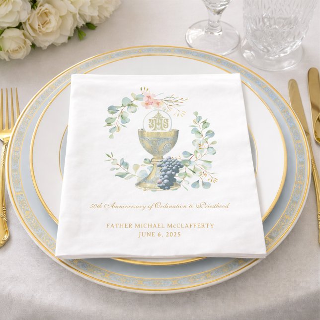 50th Jubilee Watercolor Chalice Napkins (Creator Uploaded)