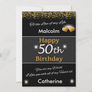 50th Mans Birthday Party Invitation