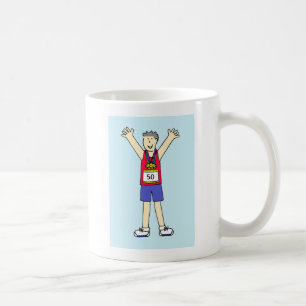 50th marathon Congratulations for a male. Coffee Mug