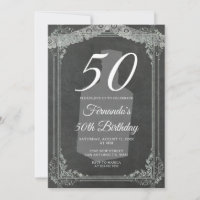50TH Mexican birthday Tequila Party Chalkboard