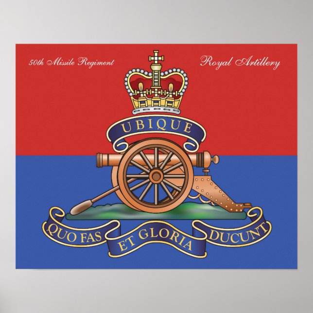 50th Missile Regiment RA Standard Poster (Front)