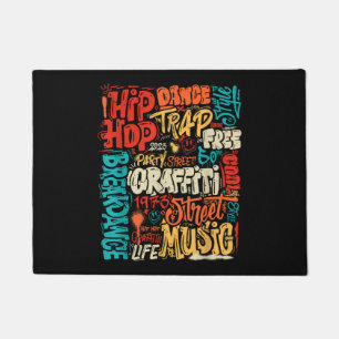 50th Music And Hip hop Graffiti Cassette Vintage R Doormat