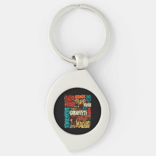 50th Music And Hip hop Graffiti Cassette Vintage R Keychain