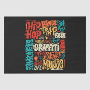 50th Music And Hip hop Graffiti Cassette Vintage R Tissue Paper