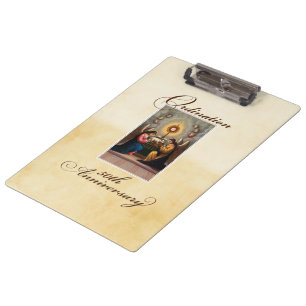 50th Ordination Anniversary Angels at Altar Clipboard