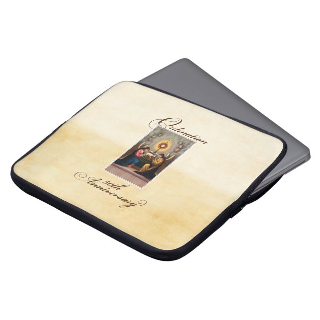 50th Ordination Anniversary Angels at Altar Laptop Sleeve (Front Top)