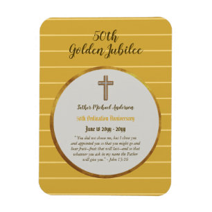 50th Ordination Anniversary Priest Golden Jubilee Magnet