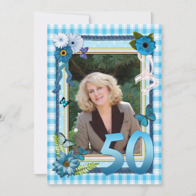 50th Photo birthday party invitation (Front)