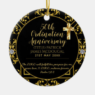 50th PRIEST Ordination Anniversary Personalized Ceramic Ornament