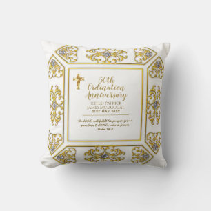 50th PRIEST Ordination Anniversary Personalized Throw Pillow