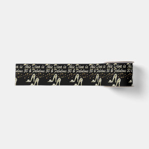 50TH SILVER SPARKLE SHOE QUEEN GROSGRAIN RIBBON